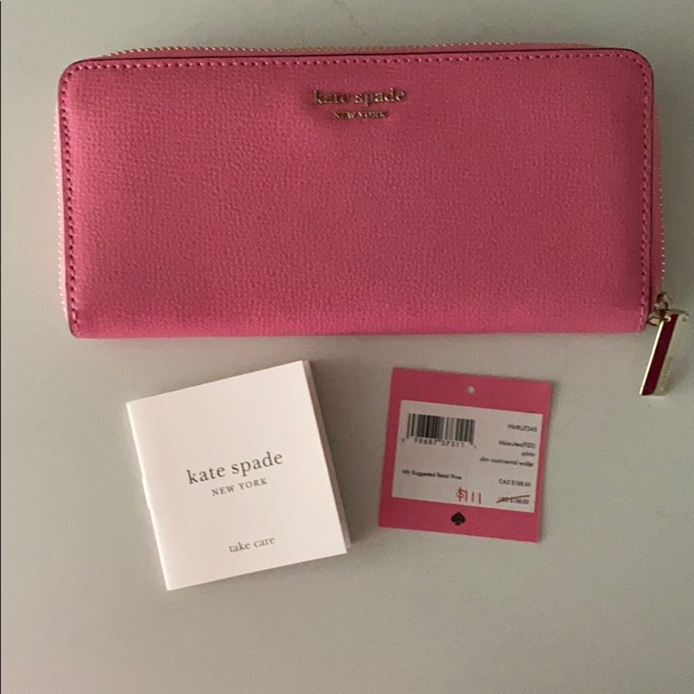 kate spade hibiscus tea slim continental wallet